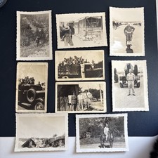 Lot Of 9 WW2 Era Photographs Soldiers Candid