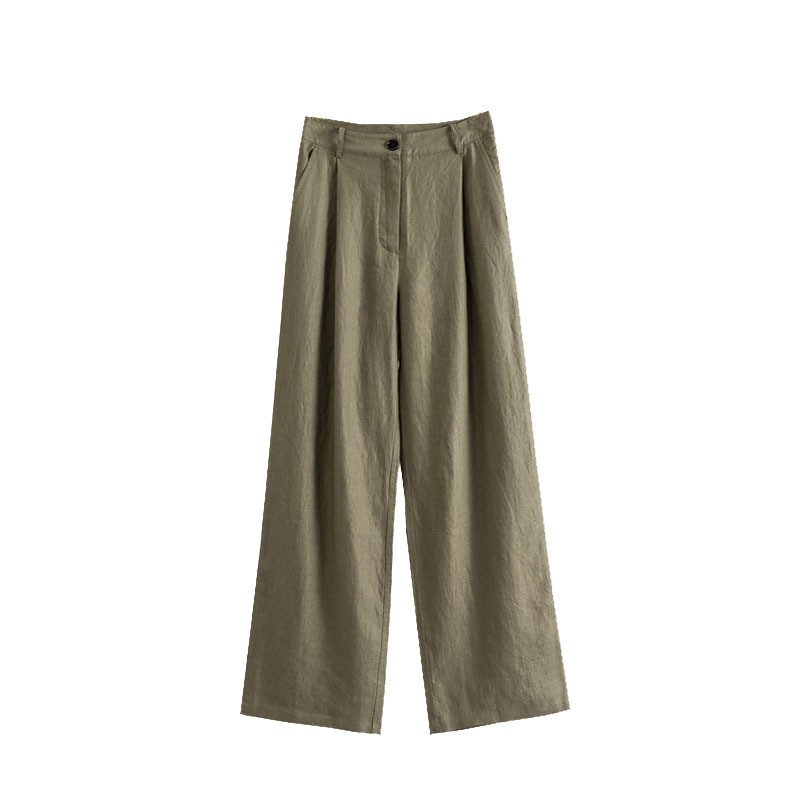 FILA Pantalone donna THE ROW nuovo casual semplice lino leggero pendolare gamba larga