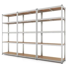 3PCS 5 Tier Adjustable Garage Shelving Unit w/ 2000 lbs Max Load for Warehouse
