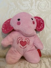 Fisher Price Pink Elephant 10 Plush Calming Vibrations Soothing Music MINT