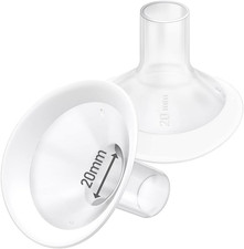 2Pcs 20Mm Soft Rim Flanges with 106 Degree Wider Opening Angle for Medela Breast
