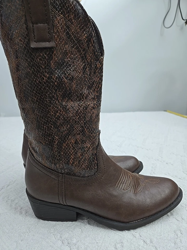 Botas vaqueras para mujer Rampage marrones talla 6,5 M Walden Western Foto 4 de 4