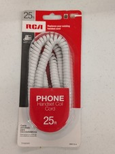 New RCA 25' Foot Telephone Handset Coil Phone Cord TP282WR White