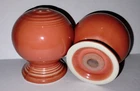 Fiestaware Persimmon Orange Ball Salt and Pepper Shaker Set w/Stoppers