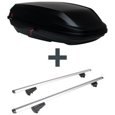 Dachbox G3 BiCube 400+ + Dachträger Menabo Pick-Up für Hyundai iX35 Typ LM Top