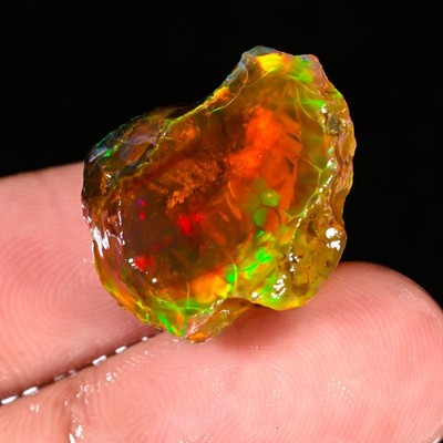 23.00 Ct Natural Ethiopian Fire Opal Rough Welo Fire Opal Raw Loose Gemstone