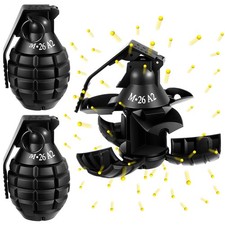 Sratte 2 Pcs Toy Hand Grenade for Cs Game with 20 4.33 X 2.56 Inches, Black