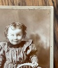 Antique Cabinet Card Photo by HR Locke Deadwood, SD c1890s small girl — photo 4