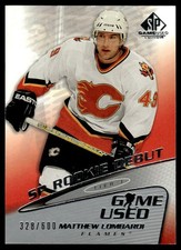 2003-04 SP Game Used Matthew Lombardi Rookie Calgary Flames #54