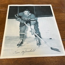 1945-54 Quaker Oats NHL Ken Mosdell HOME PORTRAIT Montreal Canadiens Blue tint