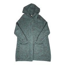 Free People Eyes On You Cardigan Small Green Hood Mohair Alpaca Wool Oversized