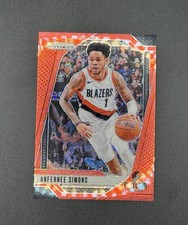 2024-25 Panini Prizm Anfernee Simons Red Lazer 06/35 Trail Blazers
