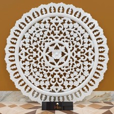 Wooden Twist Round Wood Hand Carved Wall Panel