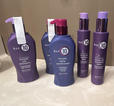It's a 10 Miracle Silk Shampoo and Conditioner, Miracle Silk Smoothing Balm