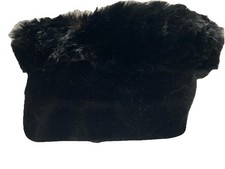 Czech Ladies Du Barry Model Black Fur Hat Size 22, Excellent Condition