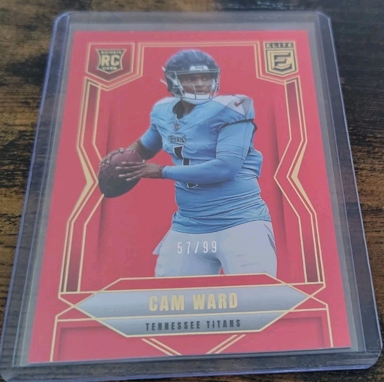 2025 Panini Donruss Elite Cam Ward Red /99- Tennessee Titans #101 RC Hot
