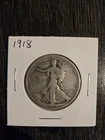 1918 Walking Liberty Half Dollar US 90% Silver 50 Cent Coin Philadelphia Mint