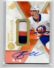 2021-22 SPx Auto Patch Anthony Beauvillier Auto 08/49 New York Islanders #83