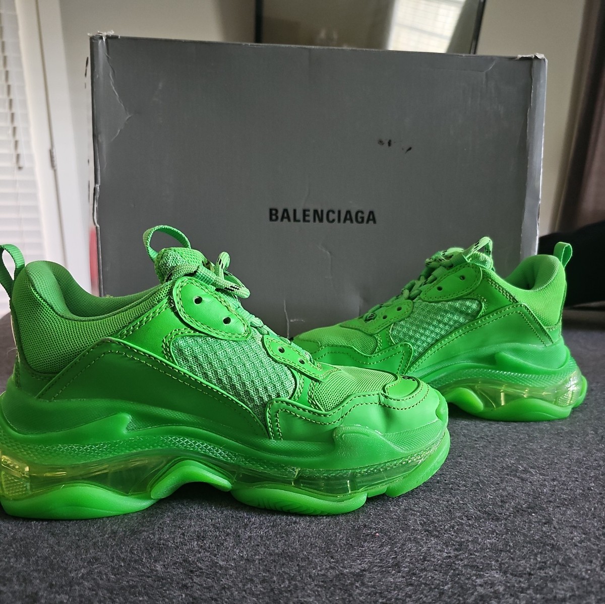 Size 7 - Balenciaga Triple S Sneaker Green W | eBay