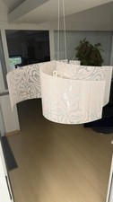 Lampadario sospensione moderno in vetro satinato decorato a 4 vetri Ø 60 cm –
