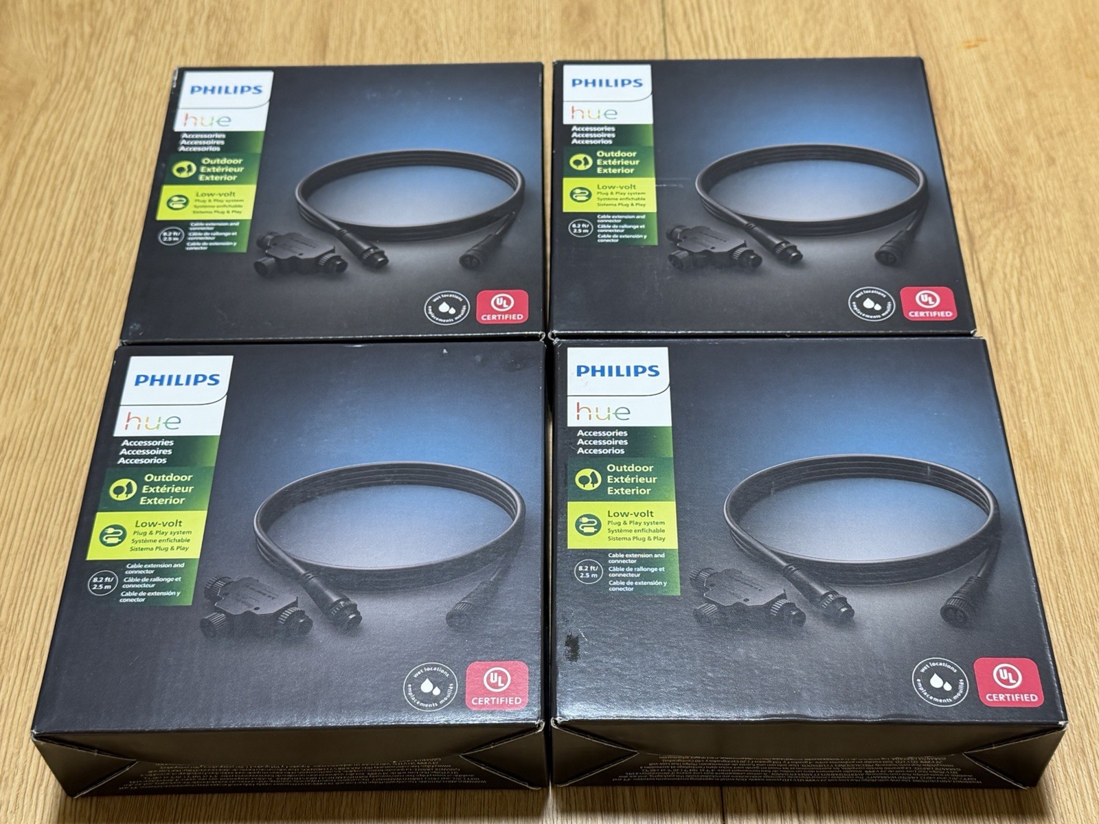 Philips Hue 8.2ft/2.5m Outdoor Cable - Lot of 4 / Bundle - Free Shipping