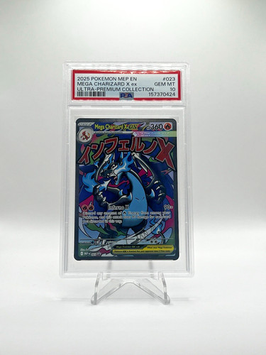 2025 POKEMON MEP EN-ME BLACK STAR PROMO #023 MEGA CHARIZARD X EX PSA 10