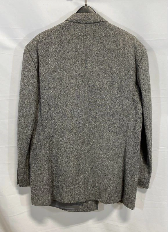 Versace Men's Gray Wool Double-Breasted Blazer Size 52 - Image 2 of 4