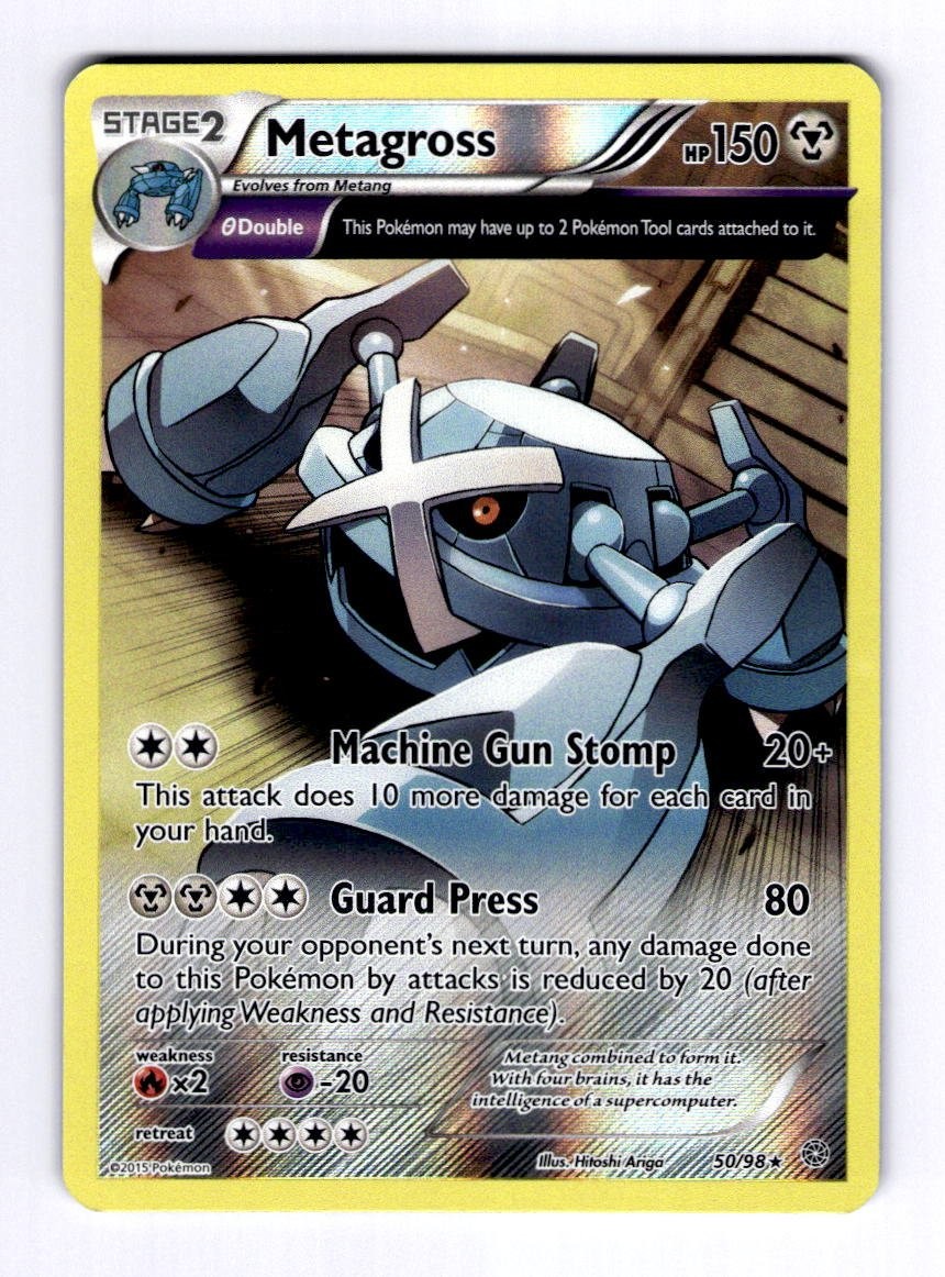 Metagross (50) XY - Ancient Origins #50 (2015) Rare Reverse Holo NM Pokemon