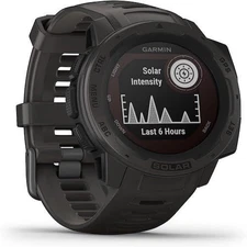 Garmin Instinct Solar Rugged Outdoor GPS Smartwatch Heart Rate Monitor Graphite