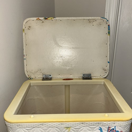Vintage 1950s Redmon Pep-R-Mint Kids Child Baby Nursery Clothes Hamper Basket - Picture 7 of 20