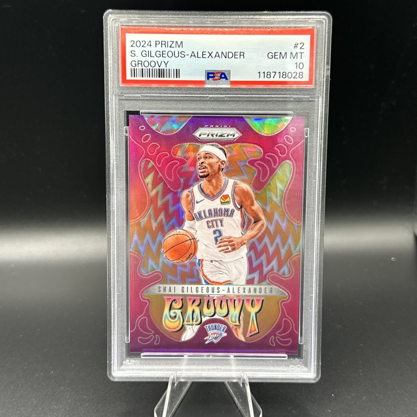 2024-25 Panini Prizm - Groovy Shai Gilgeous-Alexander #2 PSA 10