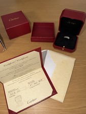 🔥 Rare Sold Out Cartier Platinum Love Ring Size 56 RRP £3850 BOX & PAPERS 📄