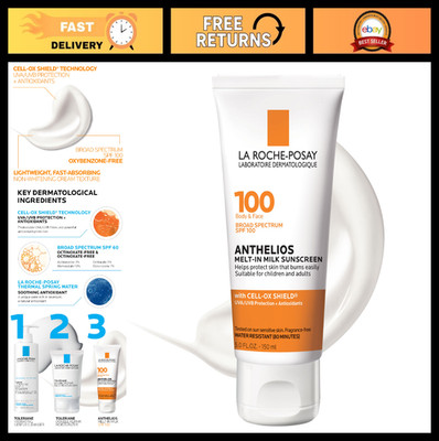 Melt-In Milk Sunscreen SPF 100 for Body & Face, Broad Spectrum, Oil-Free, Antiox