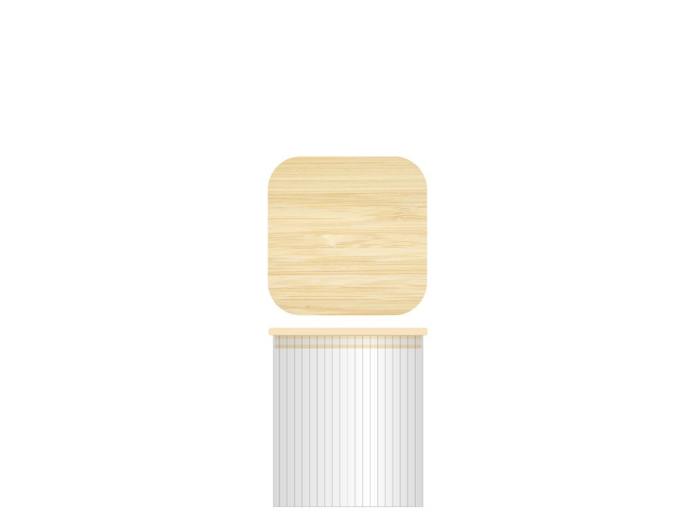 H&H Borosilicate Glass Jar With Bamboo Wood Lid 1.1L