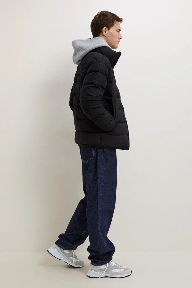 $89.90 ZARA Men's Hooded Puffer Jacket Black 3918/312/800 Size L - Image 3 of 4