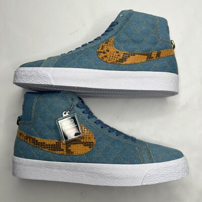 Size 9.5 - Supreme x Nike Zoom Blazer QS SB Mid Denim for sale