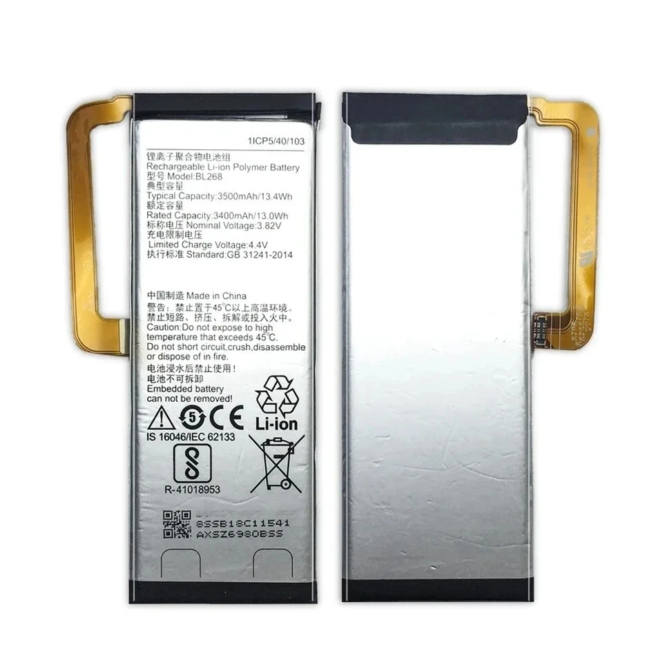 Batería BL268 3.82V 3500mAh Para Lenovo ZUK Z2 Z2131 BL268 Foto 4 de 4