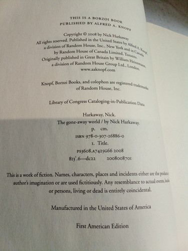 The Gone-Away World by Nick Harkaway : Hardcover : 1st Edition  - Bild 5 von 10