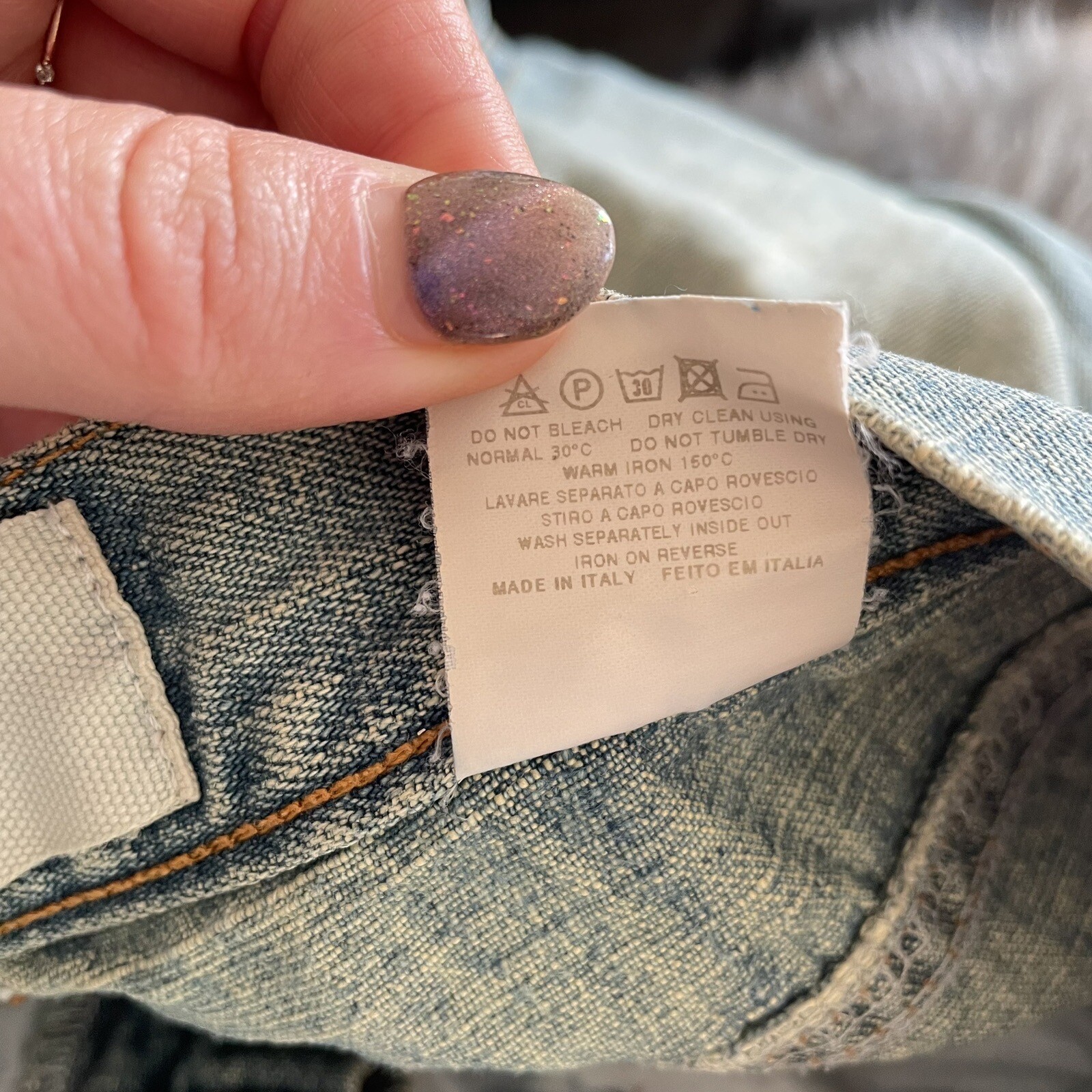 Moschino Vintage Y2K 2000s Mid Rise Light Wash Blue Bootcut Jeans EUC Size 26 image 8
