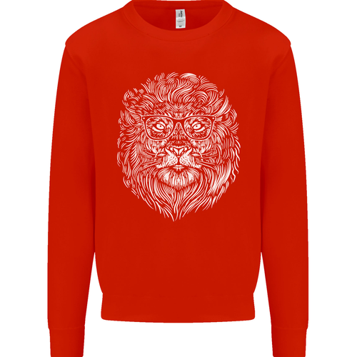 Funny Hipster Lion Kids Sweatshirt Jumper - Picture 73 of 82