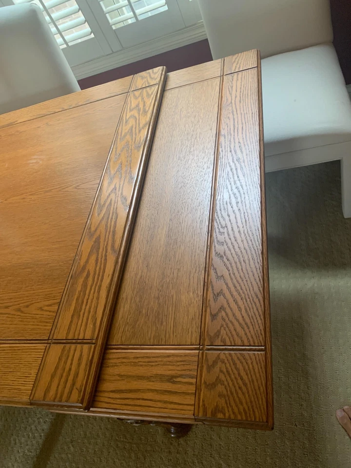 Якобинский стиль 4 изделия резной антикварный дуб обеденный набор - Изображение 2 из 4