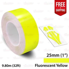 FLUORESCENT YELLOW Roll PIN STRIPE PinStriping TAPE Decal Adhesive Vinyl Sticker
