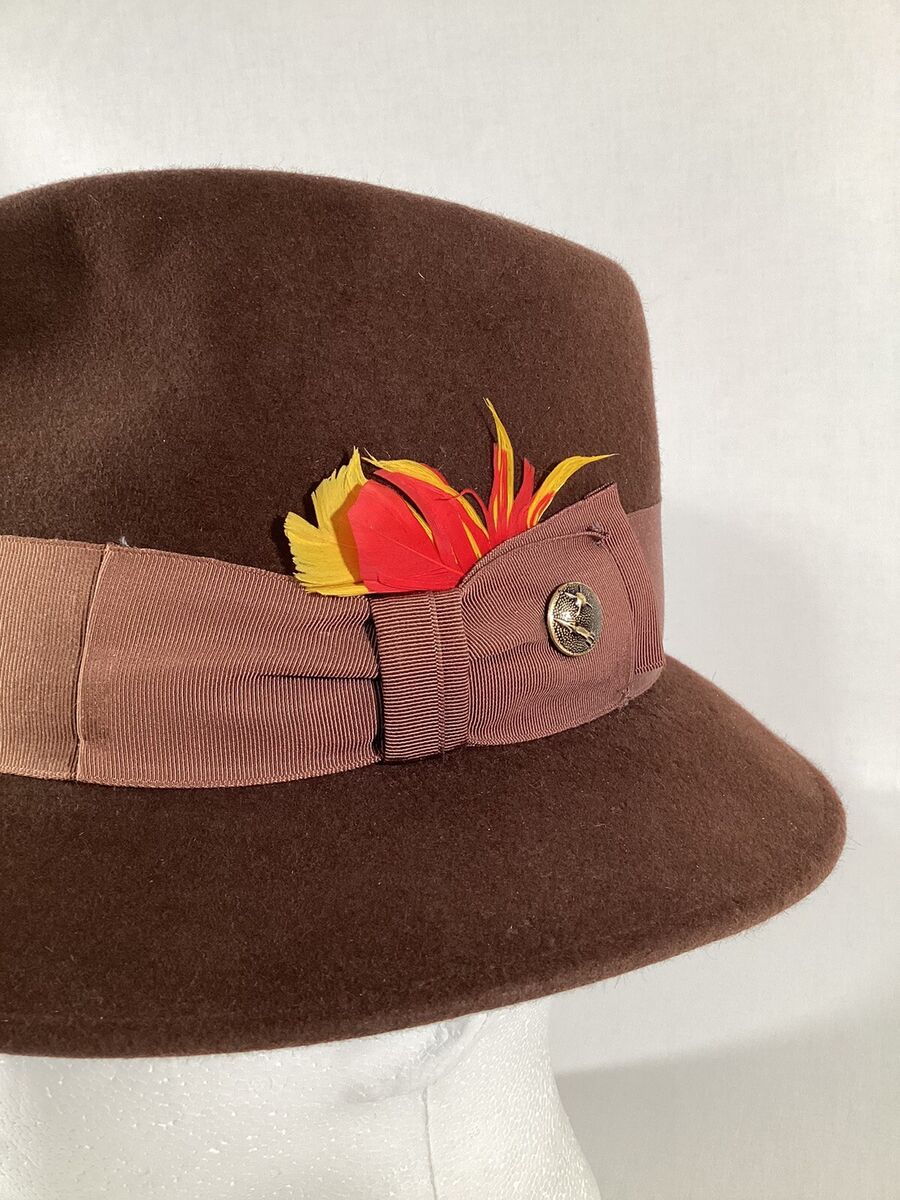BEAVER HATS CO. Fedora MAJOR Hat Band 100% Imported Fur 6-7 BEAVER HATS CO. Fedora MAJOR Hat Band 100% Imported Fur 6-7
