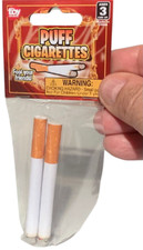 Lot of 24 PUFF LIT CIGARETTES Fake Cigs Smoke Magic Trick Joke Prop 12 Two Packs