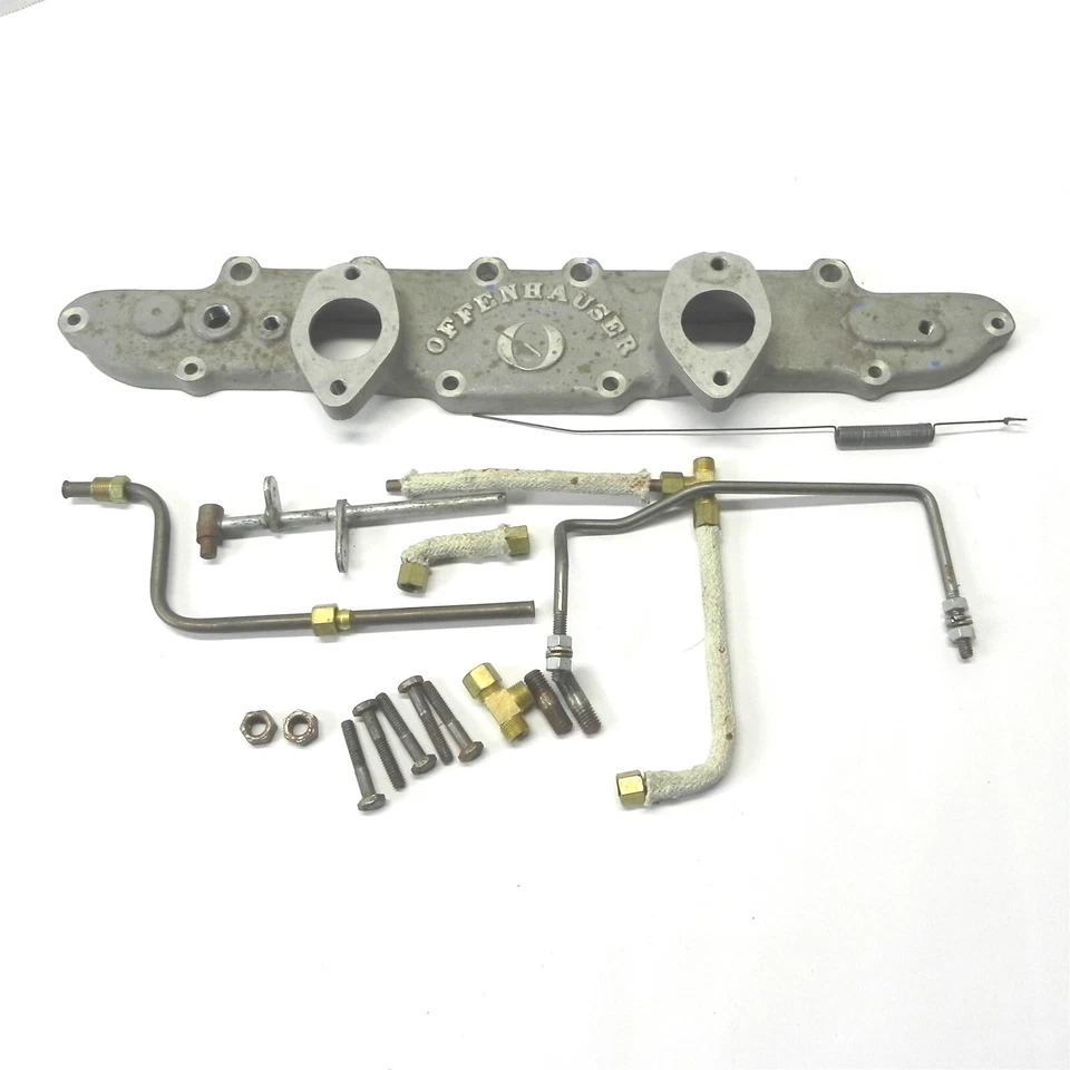 OFFENHAUSER #5405 COLECTOR DE DOBLE CARBURADOR 1956-64 MOTOR DE HIERRO FUNDIDO 6,0 HV NASH RAMBER Foto 4 de 4