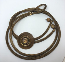 Vintage Sarah Cavender metal Mesh Belt bronze Tone Dragon's breath stone 36"