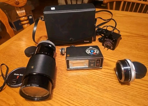 Vivitar camera lenses and flash Lot 70-210mm Lense, 2x Teleconverter, 281 Flash