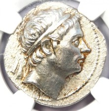 Antiochus III AR Tetradrachm Silver Coin 222-187 BC - Certified NGC Choice AU