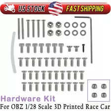 Fit For OBZ 1/28 Scale 3D Printed Race Car OBRC Hardware Kit Stainless Steel US