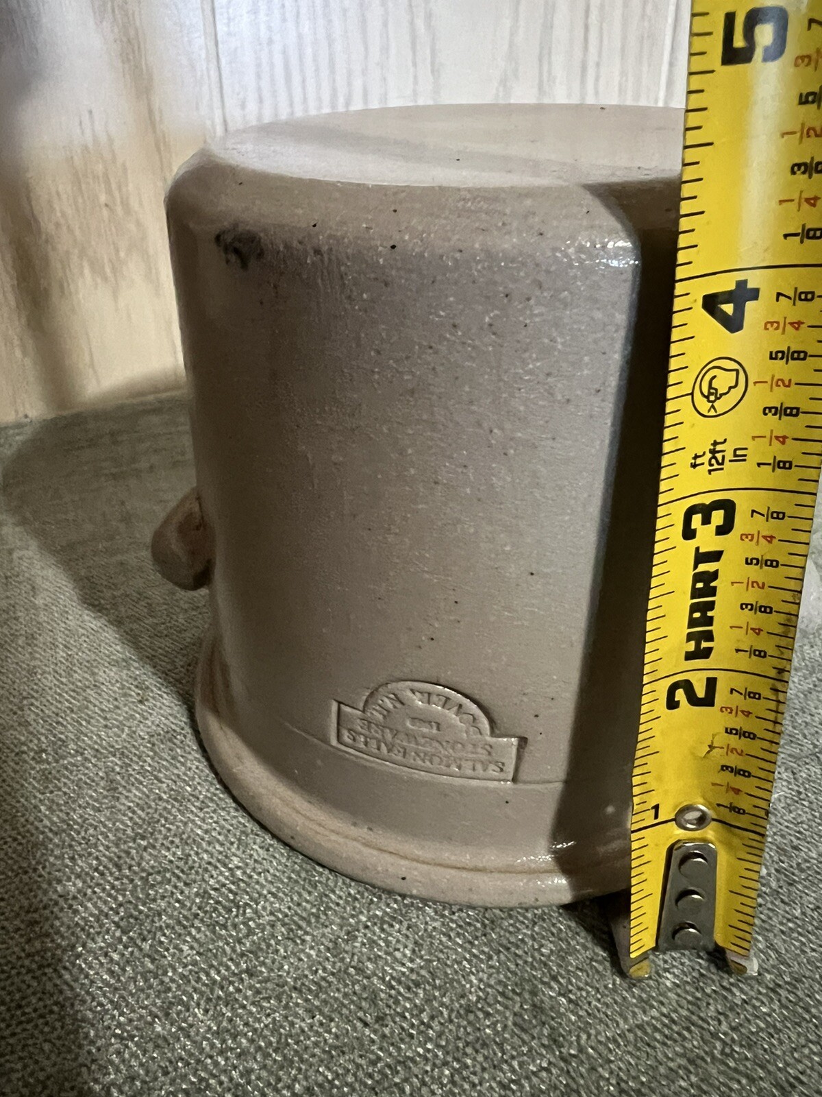 Salmon Falls Dover NH stoneware saltglaze blue flower design 4.5” eBay